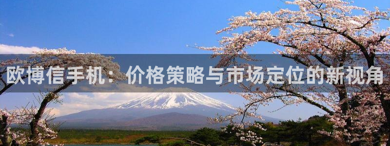 辉达娱乐2平台注册：欧博信手机：价格策略与市场定位的新视角