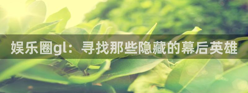 辉达娱乐是啥：娱乐圈gl：寻找那些隐藏的幕后英雄